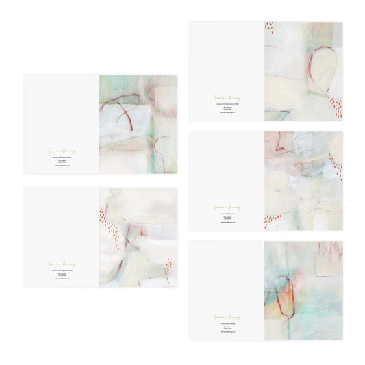Greeting Cards 5-Pack Abstract Art Mixed Media Design